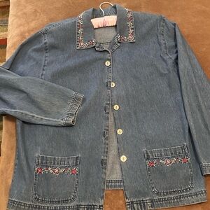Teddi denim vintage jean long sleeve shirt jacket